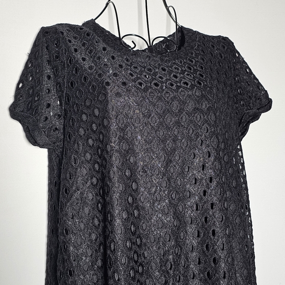 Simply vera short sleeve black layered top xs - Picture 2 of 6